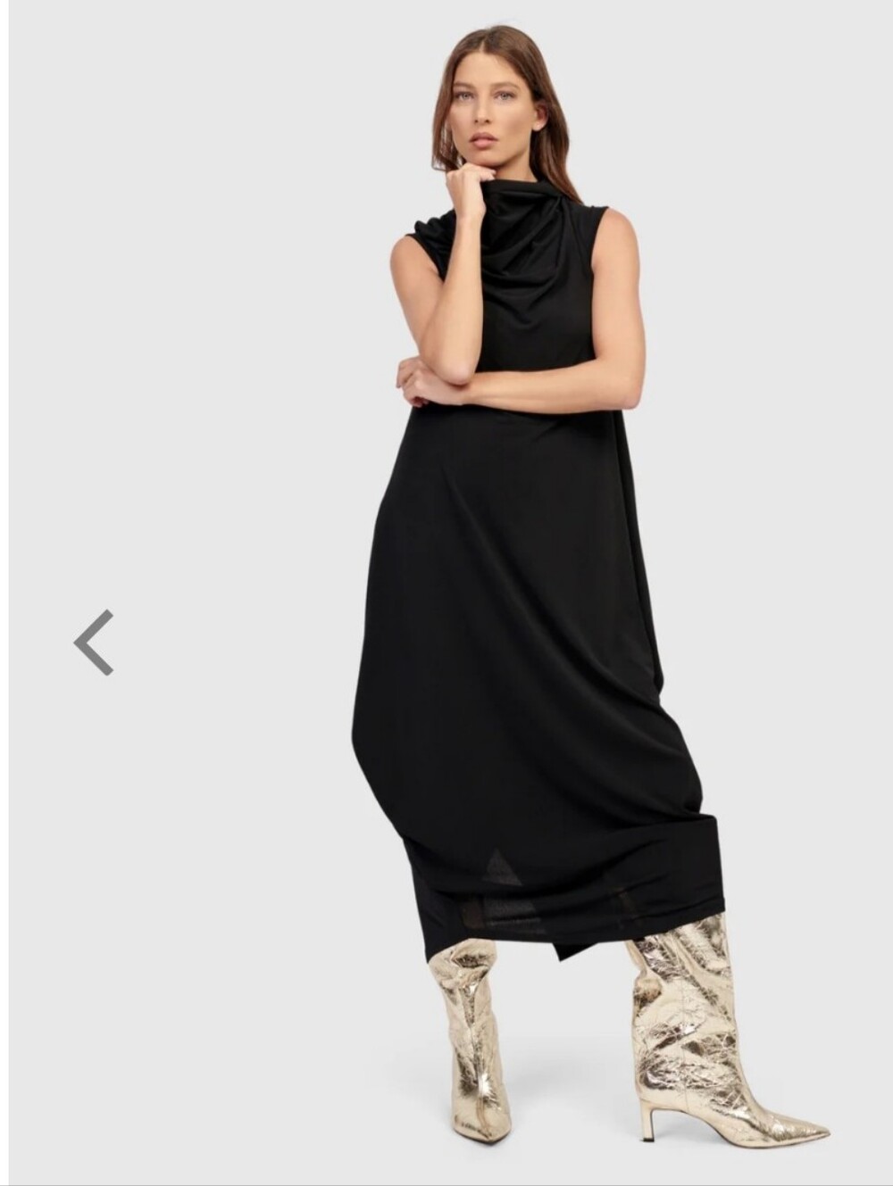 ALEMBIKA DESIGNED BY HAGAR ALEMBIK SAVOIR MAXI WOMENS BLACK DRESS SIZE 6 - Picture 2 of 16